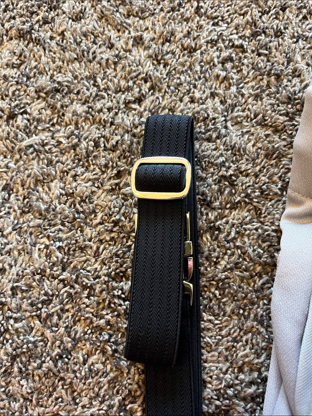 Kids Neutral gray baseball Pants with black belt - Picture 14 of 14